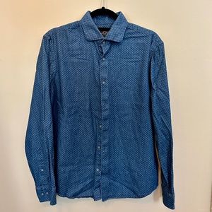 BLACK BROWN 1826 BLUE BUTTON DOWN SHIRT